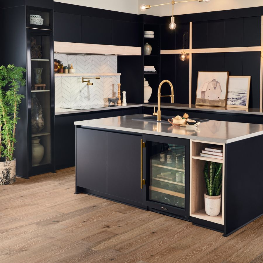 hardwood floor refinishing services for a modern Seattle kitchen